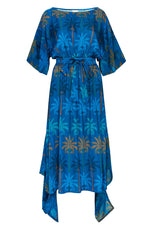 Misa Martina Dress in Cobalt Palms Mix