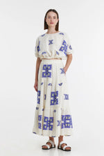 Devotion Twins Iliokali Skirt in Blue and White