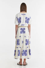 Devotion Twins Iliokali Skirt in Blue and White