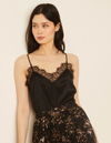 Caballero Gia Black Lace Trim Tank