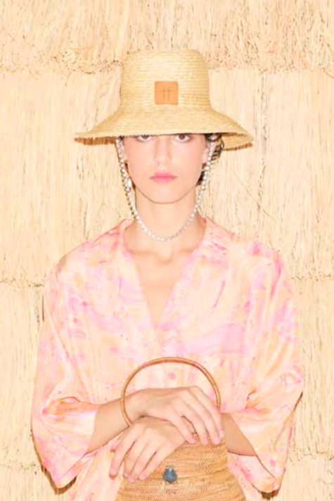 Forte Forte Straw Hat With Strass Chain