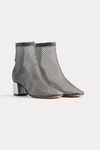 Forte Forte Black Mesh Ankle Boots in Diamante Crystal