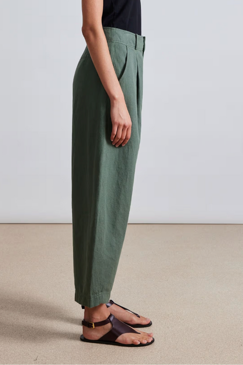 Apiece Apart Bari Crop Trouser in Thyme