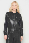 AS by DF Dixie Recycled Leather Bomber Jacket in Black