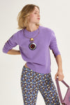 Maliparmi Cashmere Wool Sweater Purple and Brown