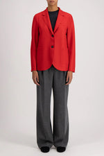 Harris Wharf Stand Up Collar Blazer in Lipstick