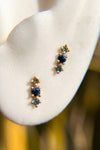 Valley Rose 14K Gold Thalia Stud Blue Ombre in Teal, Blue and Green Sapphire