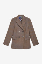 Maliparmi Pin-Stripes Grey & Blue Blazer