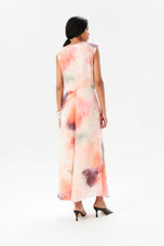 Maria Cher Jufre Tora Long Dress in Wild Rose