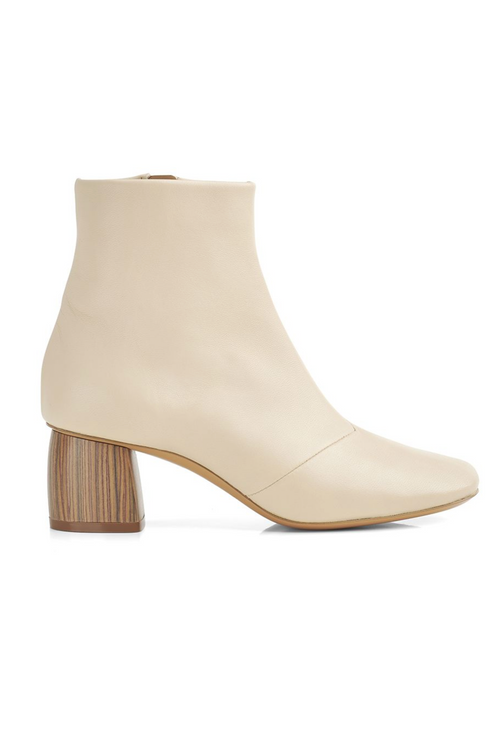 Forte Forte Nappa Chic Booties in Ivory